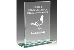 Trofeum szklane gołębie PG-GL.510-L - Puchary Gołębie